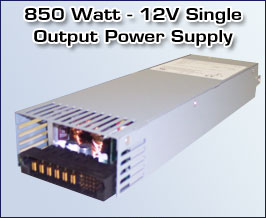 1U Hot Swap, 850 Watt 12V Single Output Power Supply